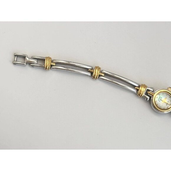 Anne Klein Dual Toned Mother of Pearl Dial Vintage Wristwatch - 14mm - WORKS! - Picture 12 of 14